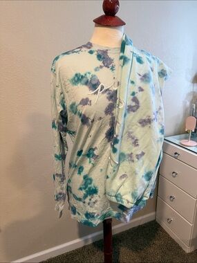PINK Victoria's Secret Tie-Dye Track Joggers Set in Mint, Teal & Lavender